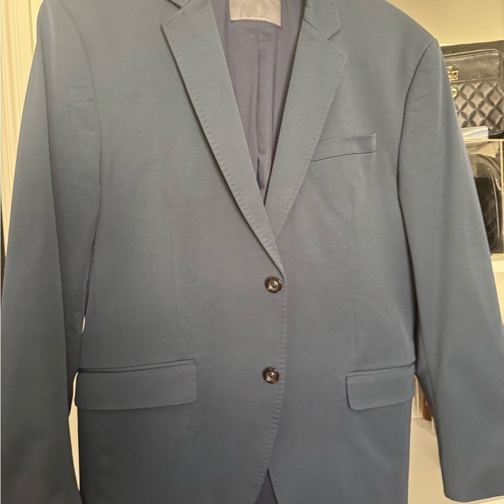 Zara Man Navy Blue Blazer – Slim Fit, 2-Button, Classic Style